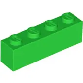 LEGO 10 pièces 3010 Brick 1x4 Part Basic briques 10 vert clair