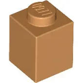LEGO 250 pièces , pièces n° 3005 en nougat moyen (Medium Nougat)
