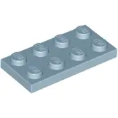 LEGO 250 pièces 3020 Plaques 2x4 Part Basic 250 Bleu sable