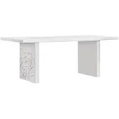 Xl Moebel Gmbh Table à manger blanche en bois, moderne et élégante