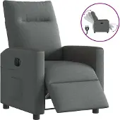 Syfax Fauteuil inclinable électrique Gris foncé Tissu