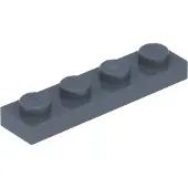 LEGO plaque 1x4 3710 - 100 pièces gris bleuté foncé
