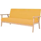 Prolenta Maison Exclusive - Canapé à 3 places Tissu Jaune