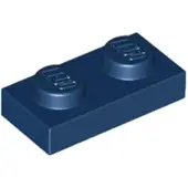 LEGO 250x 1x2 plaques 3023 - Plaque bleu foncé - Dark Blue