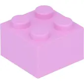 LEGO : 100x Stein 2x2 en hellem rose