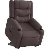 Syfax Fauteuil relax avec releveur Tissu marron foncé