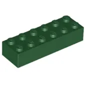 LEGO 2x6 brique 2456 - 10 pièces vert foncé