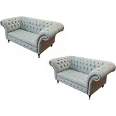AEA Ensemble de canapé Chesterfield Design Luxe Coussin Canapé Siège Garniture