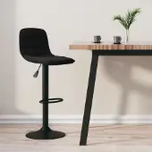 Prolenta Maison Exclusive - Tabouret de bar en velours noir