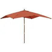 Syfax Parasol de jardin avec mât en bois terre cuite 300x300x273 cm