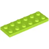 LEGO 2x6 plaque 3795 - 100 pièces Lime