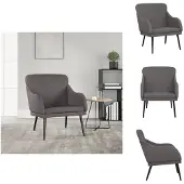 vidaXL Fauteuil Gris 63x76x80 cm Similicuir - Fauteuil