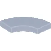 LEGO 2x2 carreaux coin rond 27925 - 50 pièces gris bleuté clair