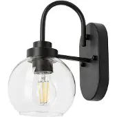 Rabalux Applique verre sphère E27 noir mat Tirina 75005
