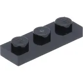LEGO 1x3 plaque 3623 - 250 pièces noir