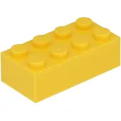 LEGO 100 x briques 2 x 4, jaunes
