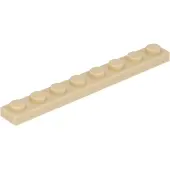 LEGO 1x8 plaque 3460 - 50 pièces beige