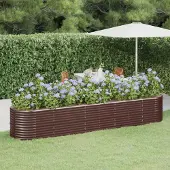 Prolenta Maison Exclusive - Lit surélevé de jardin Acier galvanisé marron