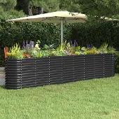 Prolenta Maison Exclusive - Lit surélevé de jardin Acier galvanisé Anthracite