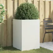 Prolenta Maison Exclusive - Bac à plantes blanc 52x48x75 cm en acier