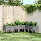 Prolenta Maison Exclusive - Jardinière sur pieds Gris clair 160x120x42 cm PP