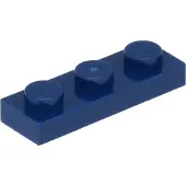 LEGO 1x3 plaque 3623 - 250 pièces bleu foncé