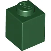 LEGO 50 pièces , pièces n° 3005 en vert foncé (Dark Green)