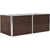 Syfax Jardinière 160 x 80 x 45 cm Acier galvanisé Marron