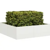 Prolenta Maison Exclusive - Bac à plantes blanc 100x100x30 cm en acier
