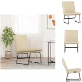 vidaXL Fauteuil Lounge Crème 52x75x76 cm Tissu - Fauteuil