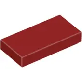 LEGO 1x2 carreaux 3069 - 50 pièces rouge foncé