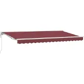 Syfax Cadre d'auvent Bordeaux 350 x 200 cm