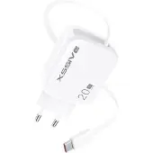 Xssive 20W PD GAN chargeur rapide avec câble USB-C rétractable