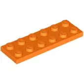 LEGO 2x6 plaque 3795 - 100 pièces orange