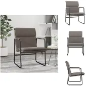 vidaXL Fauteuil lounge Taupe 55x64x80 cm Tissu - Fauteuil