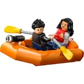 LEGO Jurassic World : Teresa et Xavier dans le canot