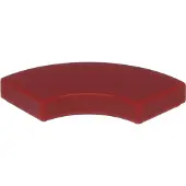 LEGO 2x2 carreaux coin rond 27925 - 100 pièces rouge foncé