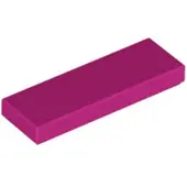 LEGO 1x3 carreaux 63864 - 10 pièces magenta