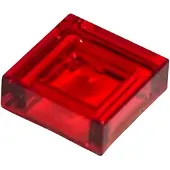 LEGO 1x1 tuiles 3070 - 250 pièces Trans - Rouge