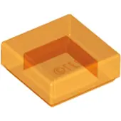 LEGO 1x1 tuiles 3070 - 250 pièces Trans - Orange