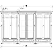 AEA Armoires classiques Armoire Penderie Massif Style Colonial O6D
