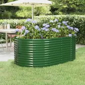 Prolenta Maison Exclusive - Lit surélevé de jardin Acier galvanisé 175x100x68cm Vert