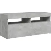 Sonstiges Meuble TV avec lumières LED gris béton 90x35x40 cm