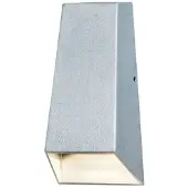 Konstsmide Spot mural LED Imola Square Haut - Bas gris argenté