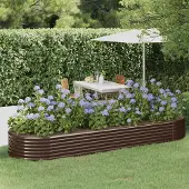 Prolenta Maison Exclusive - Lit surélevé de jardin Acier galvanisé marron