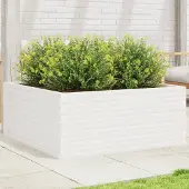 Prolenta Maison Exclusive - Jardinière blanc 110x110x46 cm bois de pin massif