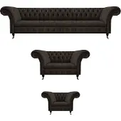 AEA Komplett Wohnzimmer Set 3tlg Sofas Garnitur Designer Luxus Polstermöbel