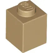 LEGO 100 pièces , pièces n° 3005 en beige foncé (Dark Tan)