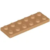 LEGO 2x6 plaque 3795 - 100 pièces Nougat moyen