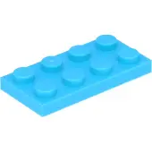 LEGO 2x2 plaques 3020 - 50 pièces bleu azur moyen